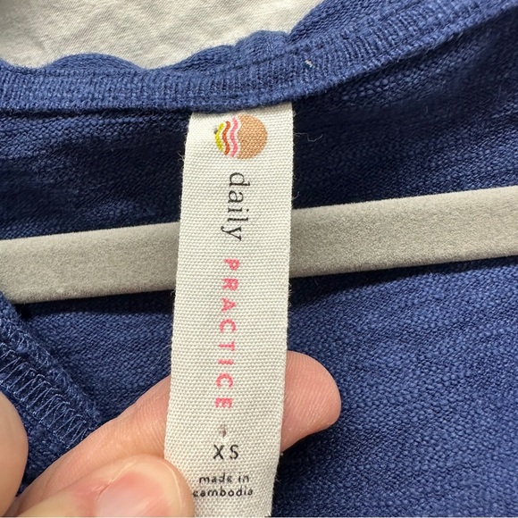 Anthropologie Daily Practice Afterglow Hooded Mini Dress Navy Size XS - Picture 4 of 8